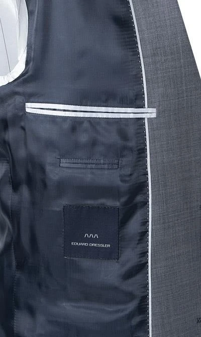 EDUARD DRESSLER Anzug 00720/6B01+3B25/41 Shaped Fit, Schurwolle Super110, Graublau meliert, Graublau 8 EDUARD DRESSLER Anzug 00720/6B01+3B25/41 Shaped Fit, Schurwolle Super110, Graublau meliert, Graublau – Bild 6