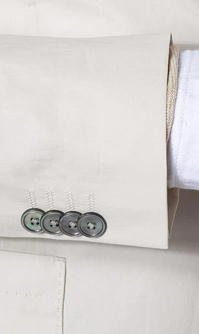 BOSS Anzug Nolvay-Pero 50433784+795/102 Slim Fit, Baumwolle ungefüttert, Ecru, Hellbeige 6 BOSS Anzug Nolvay-Pero 50433784+795/102 Slim Fit, Baumwolle ungefüttert, Ecru, Hellbeige – Bild 4