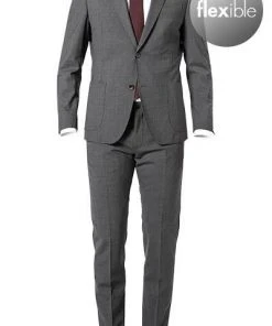 Windsor Anzug Garon/Santio 30021716+717/025 Anzug Garon-Santio, Shaped Fit, Schurwoll-Stretch, Grau meliert, Grau