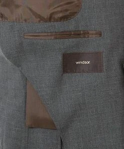 Windsor Anzug Garon/Santio 30021716+717/025 Anzug Garon-Santio, Shaped Fit, Schurwoll-Stretch, Grau meliert, Grau -Anzüge & Westen Verkäufe 350656 norm6