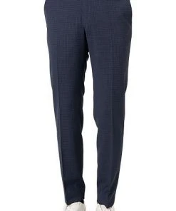 JOOP! Hose Blayr 30023040/410 Slim Fit, Schurwoll-Stretch, Dunkelbau kariert, Dunkelblau