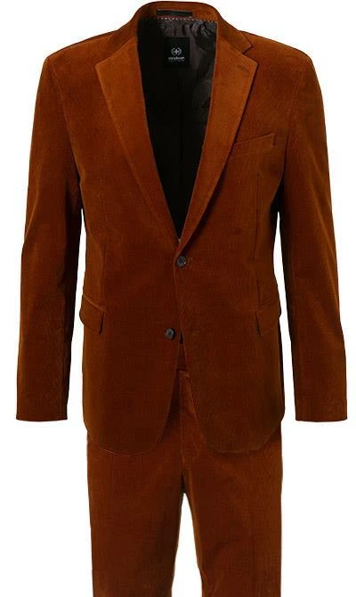 Strellson Anzug Alzer/Luc 30024162+30024163/823 Anzug Alzer-Luc, Slim Fit, Cord, Rostbraun 4 Strellson Anzug Alzer/Luc 30024162+30024163/823 Anzug Alzer-Luc, Slim Fit, Cord, Rostbraun – Bild 2