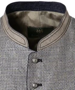 Schneiders Weste Henro 341/0079/4020 Trachtenweste, Leinen, Beige-blau gemustert, Beige-blau -Anzüge & Westen Verkäufe 352640 norm3