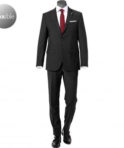 Pierre Cardin Anzug 52253+72240/810/14001/2100 Regular Fit, Schurwoll-Stretch Futureflex, Anthrazit meliert, Anthrazit