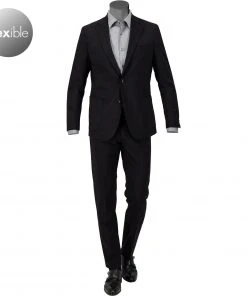 Windsor Anzug Garon/Santio 30021716+30021717/001 Anzug Garon-Santio, Shaped Fit, Schurwoll-Stretch, Schwarz