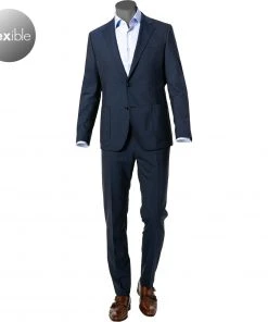 Windsor Anzug Garon/Santio 30021716+30021717/410 Anzug Garon-Santio, Shaped Fit, Schurwoll-Stretch, Dunkelbau meliert, Dunkelblau