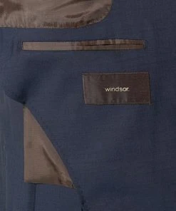 Windsor Anzug Garon/Santio 30021716+30021717/410 Anzug Garon-Santio, Shaped Fit, Schurwoll-Stretch, Dunkelbau meliert, Dunkelblau -Anzüge & Westen Verkäufe 353279 norm6