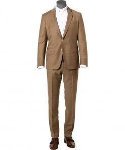 BOSS Anzug Hartlay-Giro 50438515+510/262 Slim Fit, Schurwoll-Stretch, Beige meliert, Beige