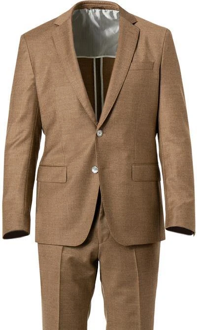 BOSS Anzug Hartlay-Giro 50438515+510/262 Slim Fit, Schurwoll-Stretch, Beige meliert, Beige 5 BOSS Anzug Hartlay-Giro 50438515+510/262 Slim Fit, Schurwoll-Stretch, Beige meliert, Beige – Bild 3