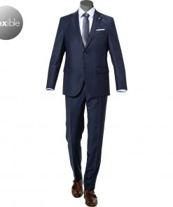 Pierre Cardin Anzug 52253+72240/810/14001/3150 Regular Fit, Schurwoll-Stretch Futureflex, Marine