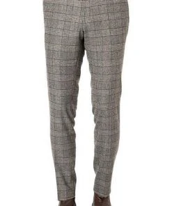 Carl Gross Hose Tomte 02-003S3/139333/71 Modern Fit, Wolle, Braun kariert, Braun