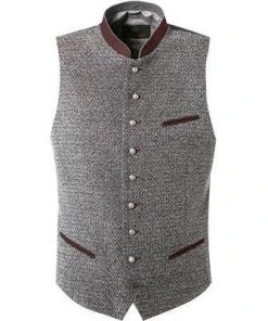 Schneiders Trachtenweste Henri 327/2103/5075 Mikrofaser-Baumwolle, Grau gemustert, Grau