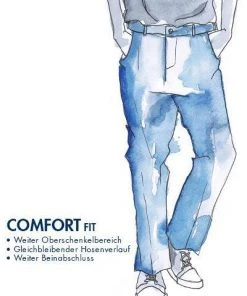 HILTL Hose Milano-U 42053/33802/48 Hose Milano U, Classic Fit, Flanell, Dunkelblau meliert, Dunkelblau -Anzüge & Westen Verkäufe 355075 norm4