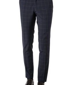 CG Hose Ike 90-149S3/433093/63 Super Slim Fit, Wolle, Dunkelblau kariert, Dunkelblau