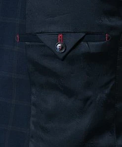 CG Anzug Ian SV/Ike 90-149S3/423722+433093/63 Super Slim Fit, Wolle, Dunkelblau kariert, Dunkelblau -Anzüge & Westen Verkäufe 357748 norm5