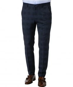 Pierre Cardin Hose Rick 72534/810/14269/3200 Modern Fit, Mikrofaser, Blau kariert, Blau