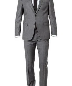 Carl Gross Anzug 90-0S0/325062+339593/81 Modern Fit, Schurwolle Super110, Grau meliert, Grau