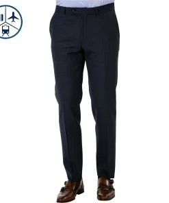 Carl Gross Hose Sven-TRF 00-071S0/147924/63 Modern Fit, Woll-Stretch, Dunkelblau meliert, Dunkelblau