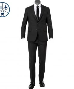 Carl Gross Anzug 00-071S0/147921+24/83 Modern Fit, Woll-Stretch, Graphit meliert, Graphit