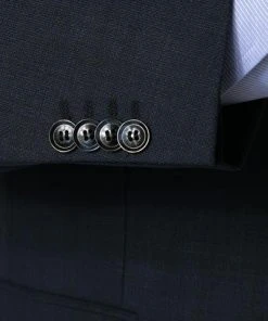 Carl Gross Anzug 00-071S0/147921+24/63 Modern Fit, Woll-Stretch, Dunkelblau meliert, Dunkelblau -Anzüge & Westen Verkäufe 359547 norm4