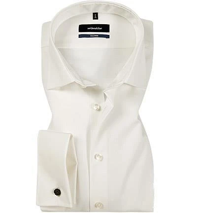 Seidensticker Tailored Kent UMA 021006/21 Hemd, Tailored Fit, Popeline, Ecru, Ecrue 5 Seidensticker Tailored Kent UMA 021006/21 Hemd, Tailored Fit, Popeline, Ecru, Ecrue – Bild 3