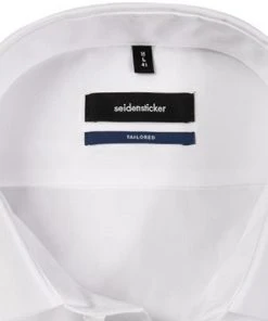 Seidensticker Tailored Kent UMA 021006/01 Hemd, Tailored Fit, Popeline, Weiß, Weiss -Anzüge & Westen Verkäufe 36032 norm2