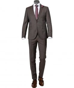 CG Anzug 90-146N0/424002+430013/72 Slim Fit, Schurwolle, Braun meliert , Braun