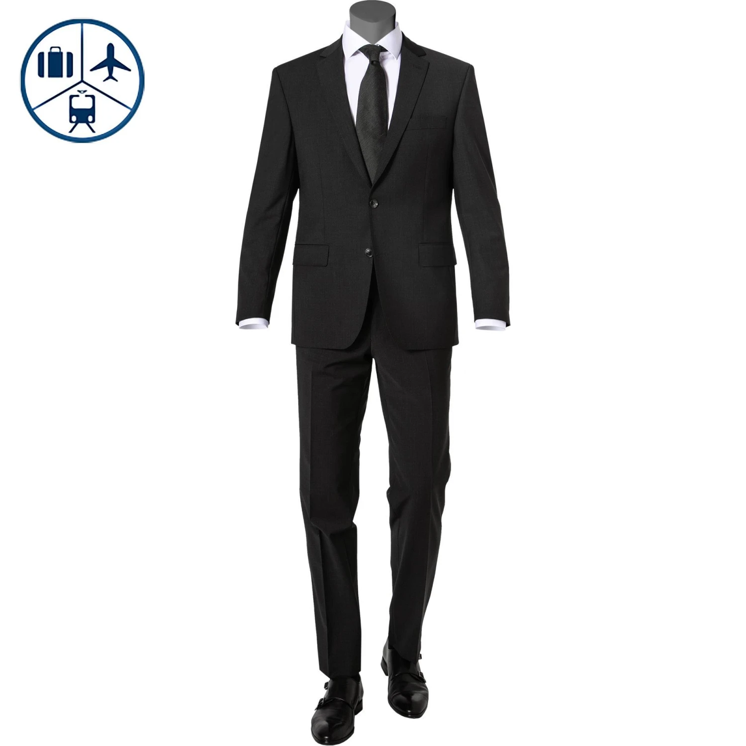 Carl Gross Anzug 30-031S0/325031+338343/83 Reise-Anzug, Regular Fit, Schurwoll-Stretch, Graphit 3 Carl Gross Anzug 30-031S0/325031+338343/83 Reise-Anzug, Regular Fit, Schurwoll-Stretch, Graphit