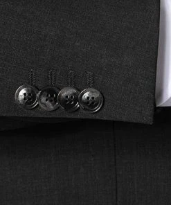 Carl Gross Anzug 30-031S0/325031+338343+342043/83 Reise-Anzug mit Weste, Regular Fit, Schurwoll-Stretch, Graphit -Anzüge & Westen Verkäufe 360565 norm5