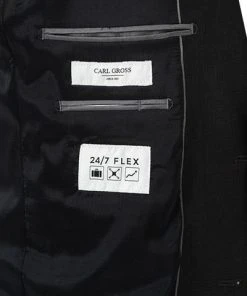 Carl Gross Anzug 30-031S0/325031+338343+342043/83 Reise-Anzug mit Weste, Regular Fit, Schurwoll-Stretch, Graphit -Anzüge & Westen Verkäufe 360565 norm7