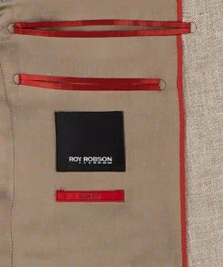 ROY ROBSON 000041091057400+001041091056500/A250 Anzug, Slim Fit, Leinen, Beige meliert, Beige -Anzüge & Westen Verkäufe 362237 norm6