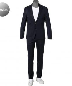 ROY ROBSON 000045491253800+001045491232500/A401 Anzug, Slim Fit, Jersey, Dunkelblau