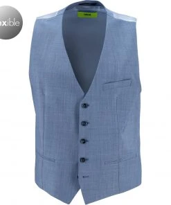 CINQUE Weste Cimonopoli 2639-1543/66 Schurwoll-Stretch, Blau meliert, Blau