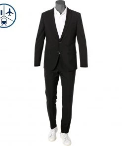 BOSS Anzug Herrel-Grace 50450515/001 Reise-Anzug Herrel-Grace, Slim Fit, Schurwolle, Schwarz