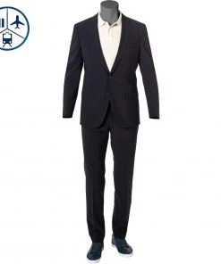 BOSS Anzug Herrel-Grace 50450514/402 Reise-Anzug Herrel-Grace, Slim Fit, Schurwoll-Stretch, Dunkelblau