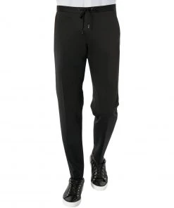 BOSS Hose Banks 50450200/001 Slim Fit, Jersey, Schwarz