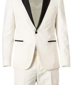 Strellson Anzug Askan-Luv 30027220+221/103 Smoking Askan-Luv, Slim Fit, Baumwoll-Leinen, Ecru, Wollweiß -Anzüge & Westen Verkäufe 364085 norm2