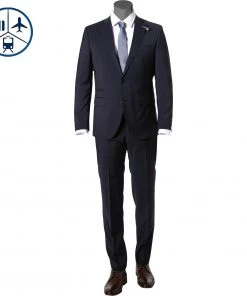 BALDESSARINI Anzug B0 14061+17050.8828/6300 Reise-Anzug, Modern Fit, Schurwolle, Dunkelblau