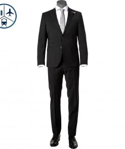 BALDESSARINI Anzug B0 14061+17050.8828/9000 Reise-Anzug, Modern Fit, Schurwolle, Schwarz
