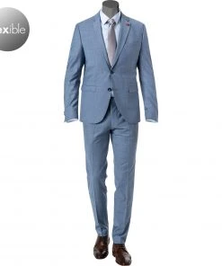 CINQUE Anzug Cimonopoli 2239+2139-1543/66 Super Slim, Schurwoll-Stretch, Blau meliert, Blau