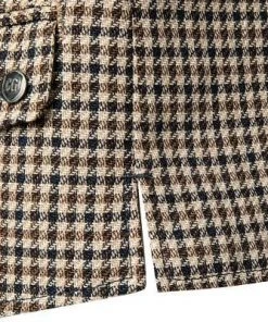 CG Weste Mortimer 11-213S6/242850/62 Baumwolle-Leinen, Braun kariert, Braun-blau -Anzüge & Westen Verkäufe 364522 norm3