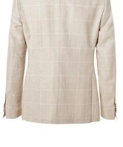 CG Anzug Paul SV+Paco 11-077N3/225222+230053/22 Slim Fit, Leinen-Wolle, Beige kariert, Hellbeige -Anzüge & Westen Verkäufe 364551 norm3