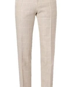 CG Anzug Paul SV+Paco 11-077N3/225222+230053/22 Slim Fit, Leinen-Wolle, Beige kariert, Hellbeige -Anzüge & Westen Verkäufe 364551 norm7