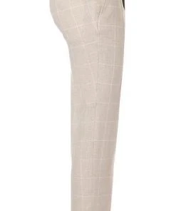 CG Anzug Paul SV+Paco 11-077N3/225222+230053/22 Slim Fit, Leinen-Wolle, Beige kariert, Hellbeige -Anzüge & Westen Verkäufe 364551 norm8