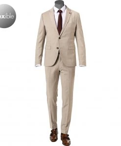 CINQUE Anzug Cimonopoli 2239+2139-1543/25 Super Slim, Schurwoll-Stretch, Beige meliert, Beige