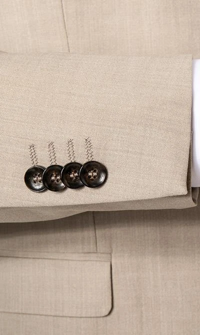 CINQUE Anzug Cimonopoli 2239+2139-1543/25 Super Slim, Schurwoll-Stretch, Beige meliert, Beige 7 CINQUE Anzug Cimonopoli 2239+2139-1543/25 Super Slim, Schurwoll-Stretch, Beige meliert, Beige – Bild 5