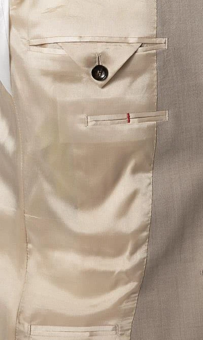 CINQUE Anzug Cimonopoli 2239+2139-1543/25 Super Slim, Schurwoll-Stretch, Beige meliert, Beige 9 CINQUE Anzug Cimonopoli 2239+2139-1543/25 Super Slim, Schurwoll-Stretch, Beige meliert, Beige – Bild 7