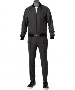 BOSS Anzug Nolwin-Peyson 50450615+631/030 Slim Fit, Schurwolle, Grau meliert, Grau