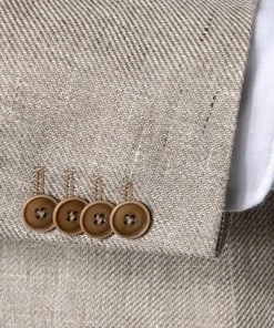 CG Anzug Paul SV/Paco 11-071N0/225222+230053/21 Slim Fit, Leinen-Lyocell, Sand meliert, Sand -Anzüge & Westen Verkäufe 364905 norm4