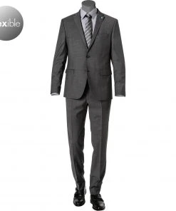 Pierre Cardin Anzug 52261+72240/810/88391/2400 Regular Fit, Schurwoll-Stretch, Dunkelgrau